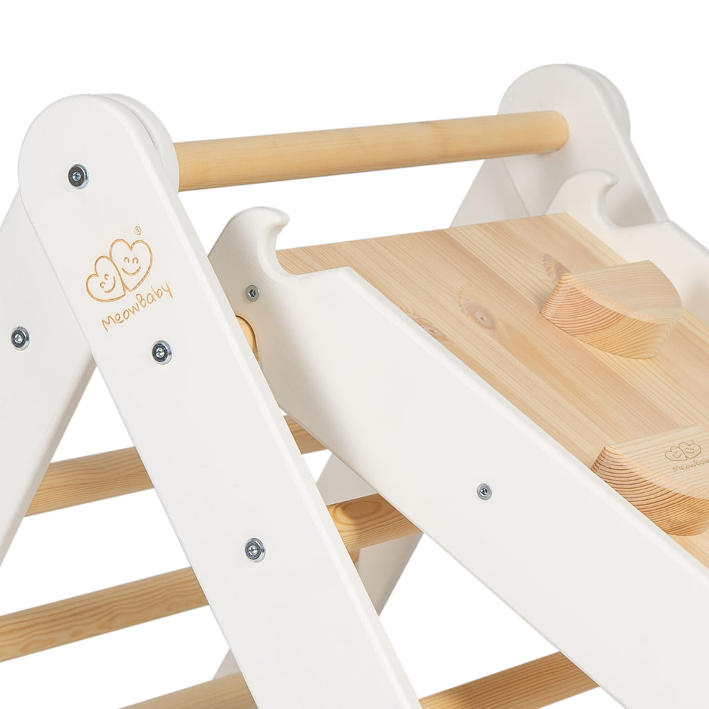 Escalera Montessori MeowBaby · Blanco · vista de uso