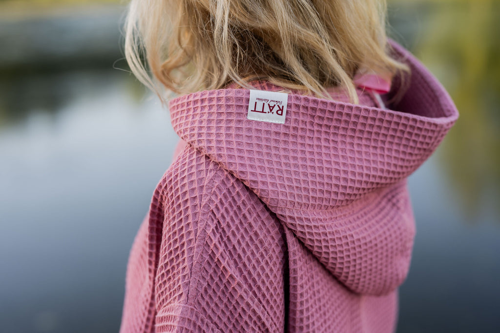 Short-Sleeve Surf Poncho - Cotton Waffle