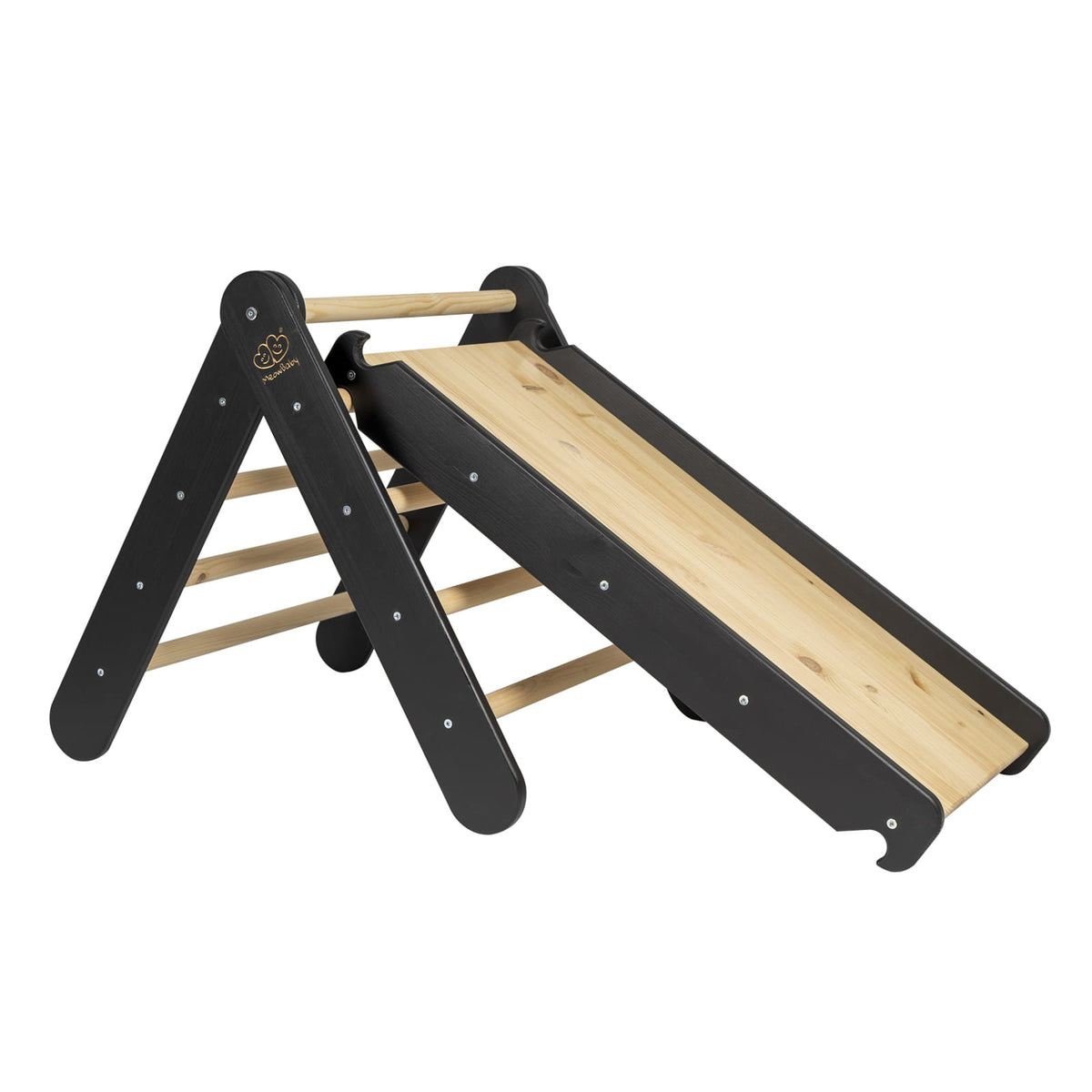 Escalera Montessori MeowBaby · Negro · vista de uso