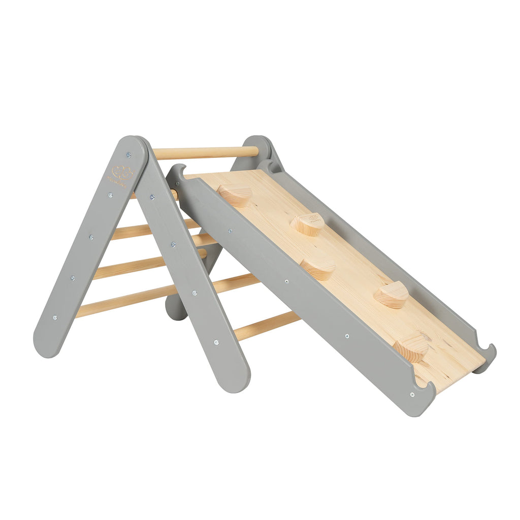 Escalera Montessori MeowBaby · Gris · vista de uso