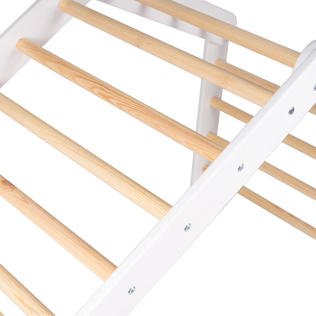 Escalera Pikler XL MeowBaby · Blanco · ambiente infantil