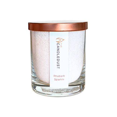 Vela Candledust Rhubarb Sparkle 160 g en vaso