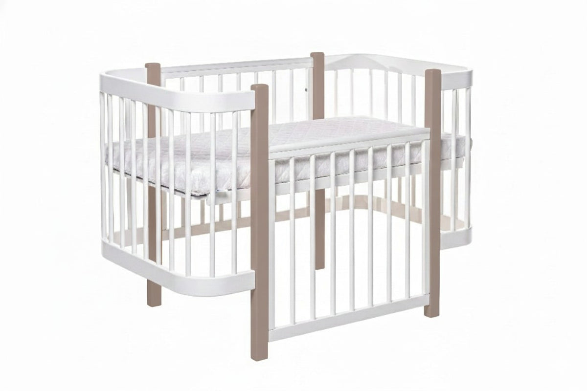 Baby Crib ELIN - Cappuccino/White