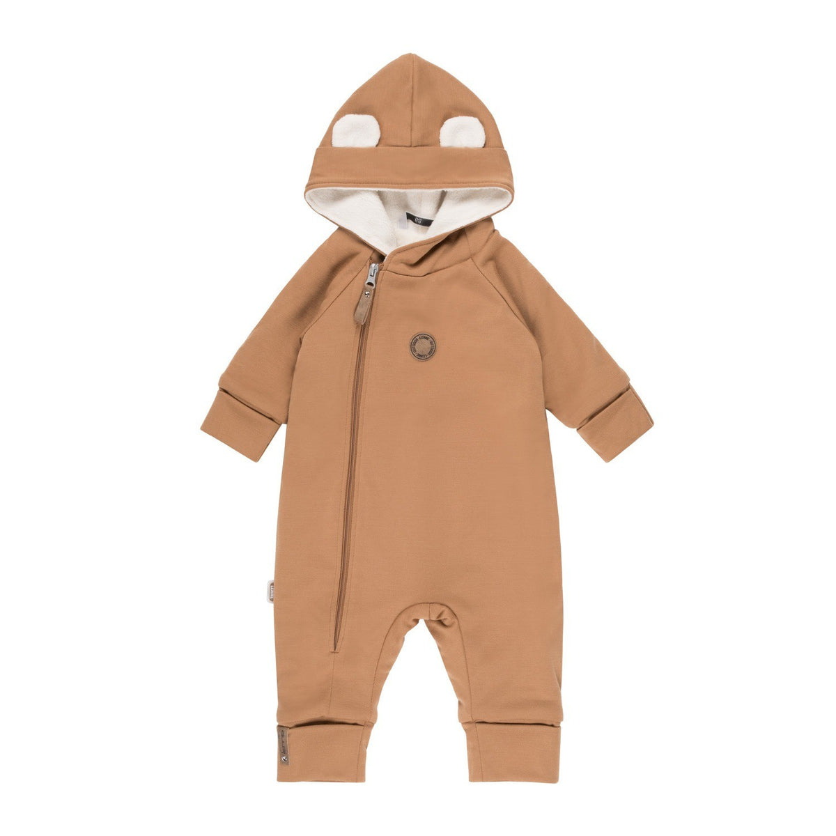 SRC:gid://shopify/Product/10777681854811 | Bear-Ear Cotton-Lined Merino Wool Baby Overall – Brown