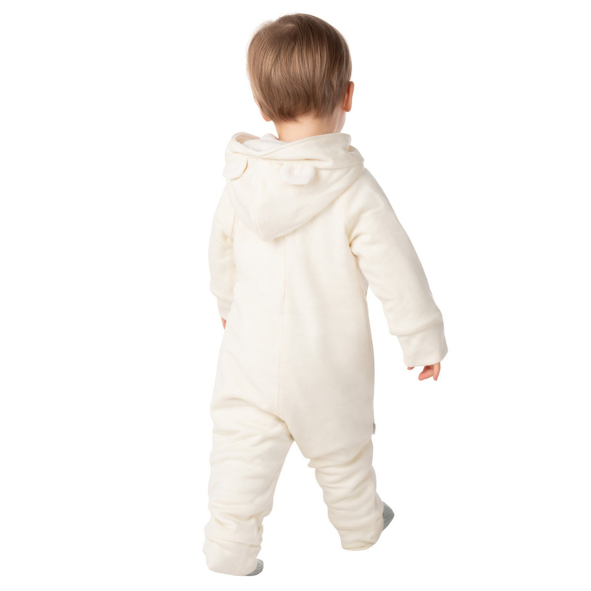 SRC:gid://shopify/Product/10777681690971 | Bear-Ear Cotton-Lined Merino Wool Baby Overall – White