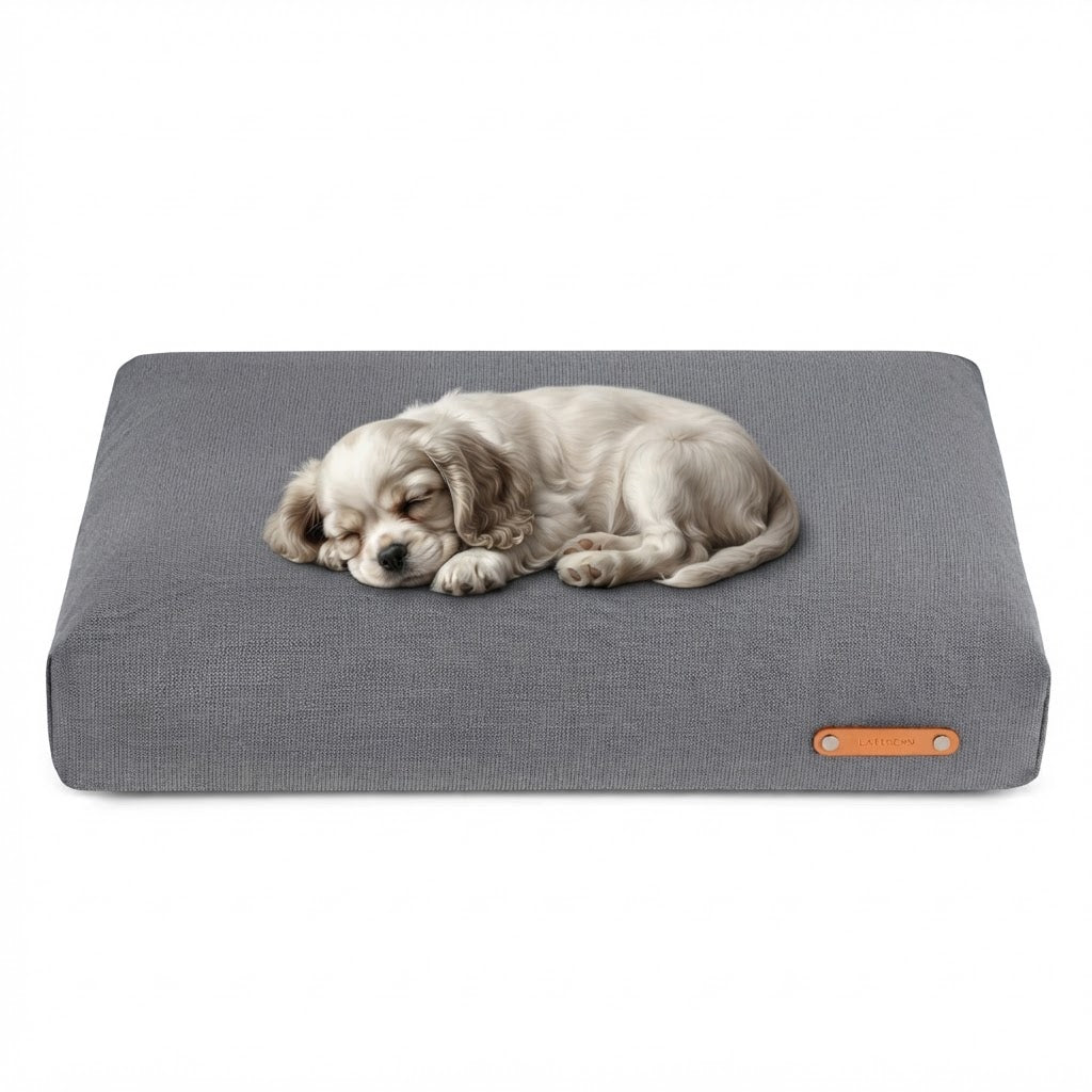 Bosca cojín gris con perro