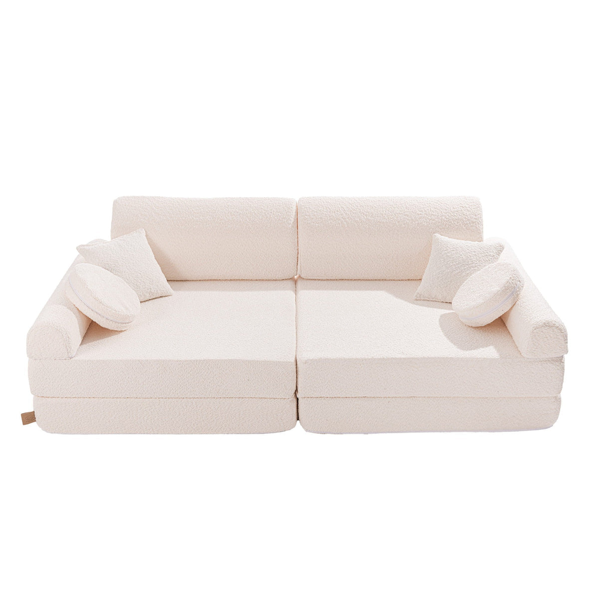 SRC:gid://shopify/Product/10777709707611 | Large Modular Sofa for Kids - Premium Boucle, White