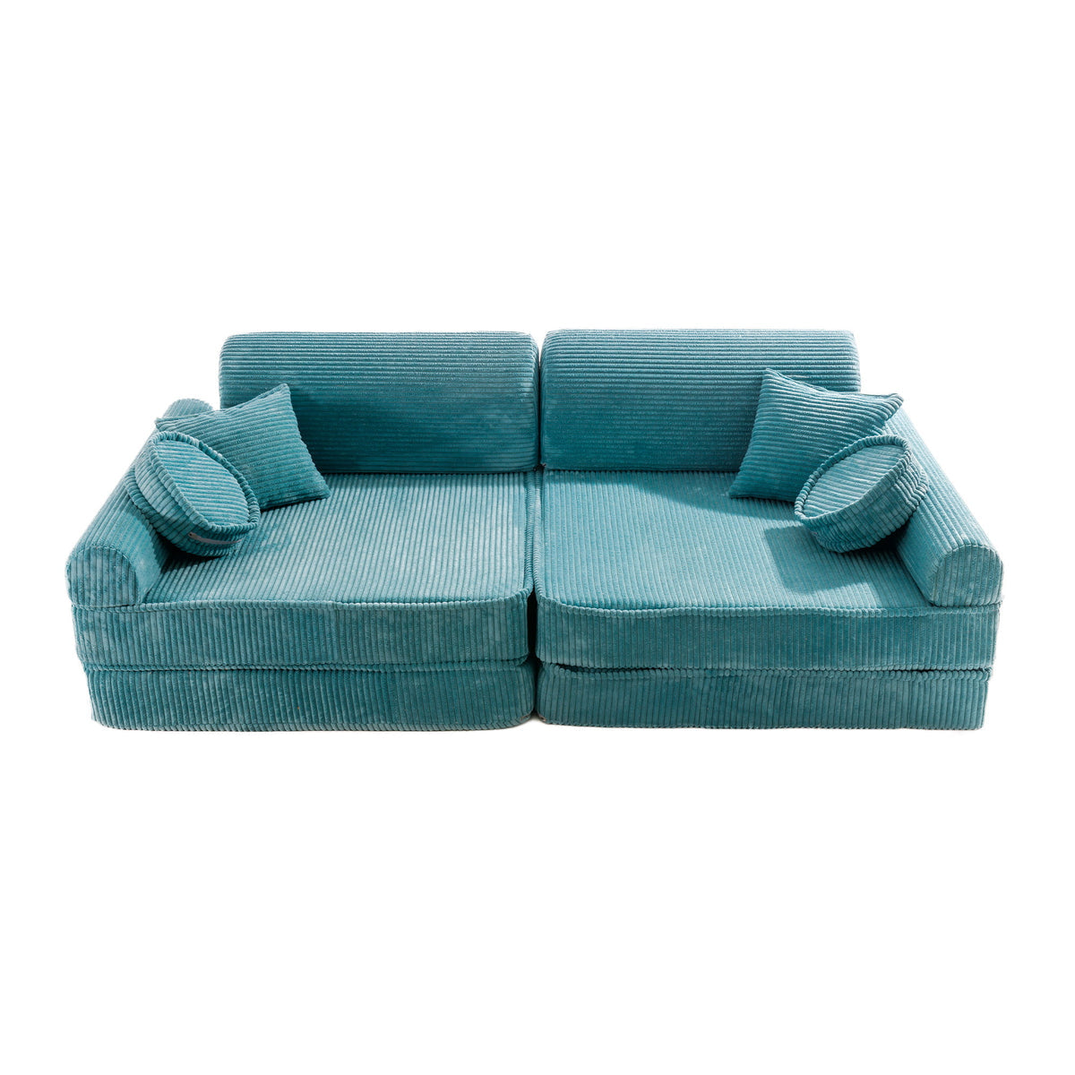 SRC:gid://shopify/Product/10777695125851 | Large Modular Sofa for Kids - Premium Corduroy Turquise