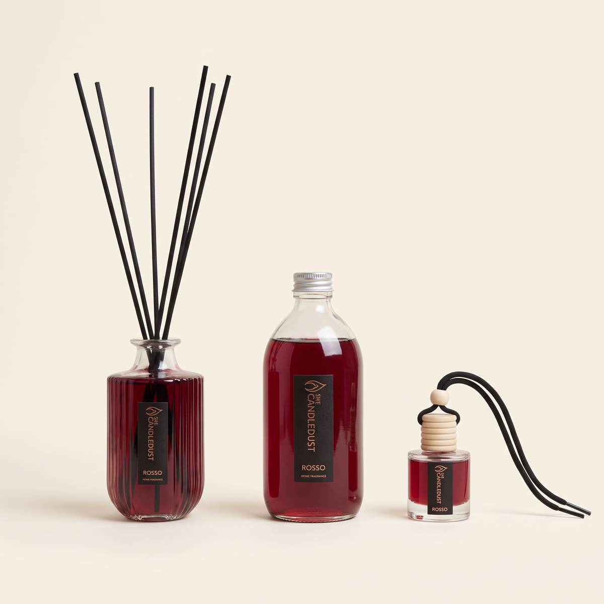 Set completo Candledust rosso · 3 piezas