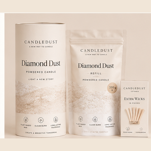 Set Vela en Polvo Diamond Dust · 3 piezas