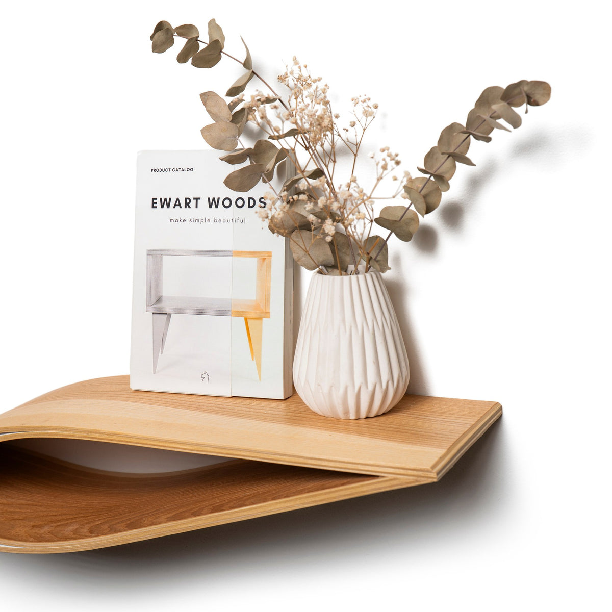 Floating Wooden Wall Shelf - Fish