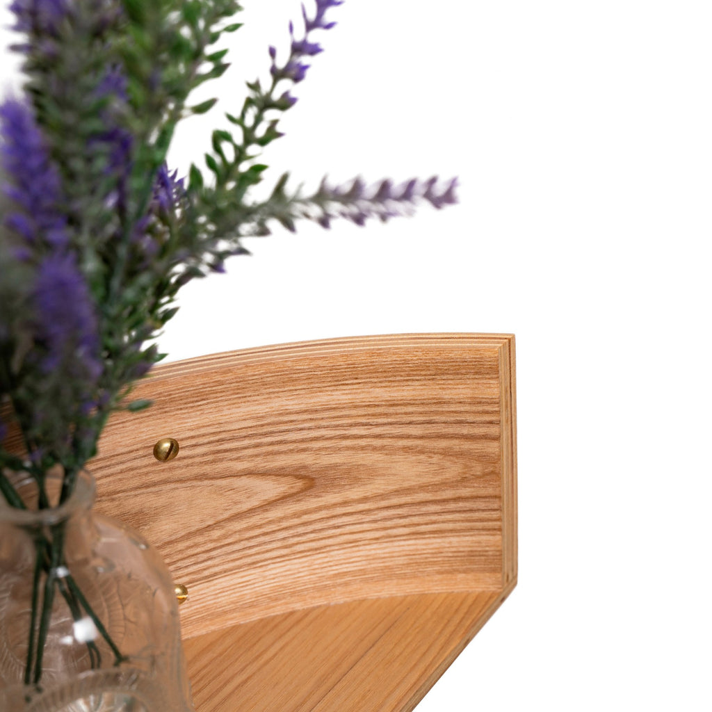 Floating Wooden Wall Shelf - Pie