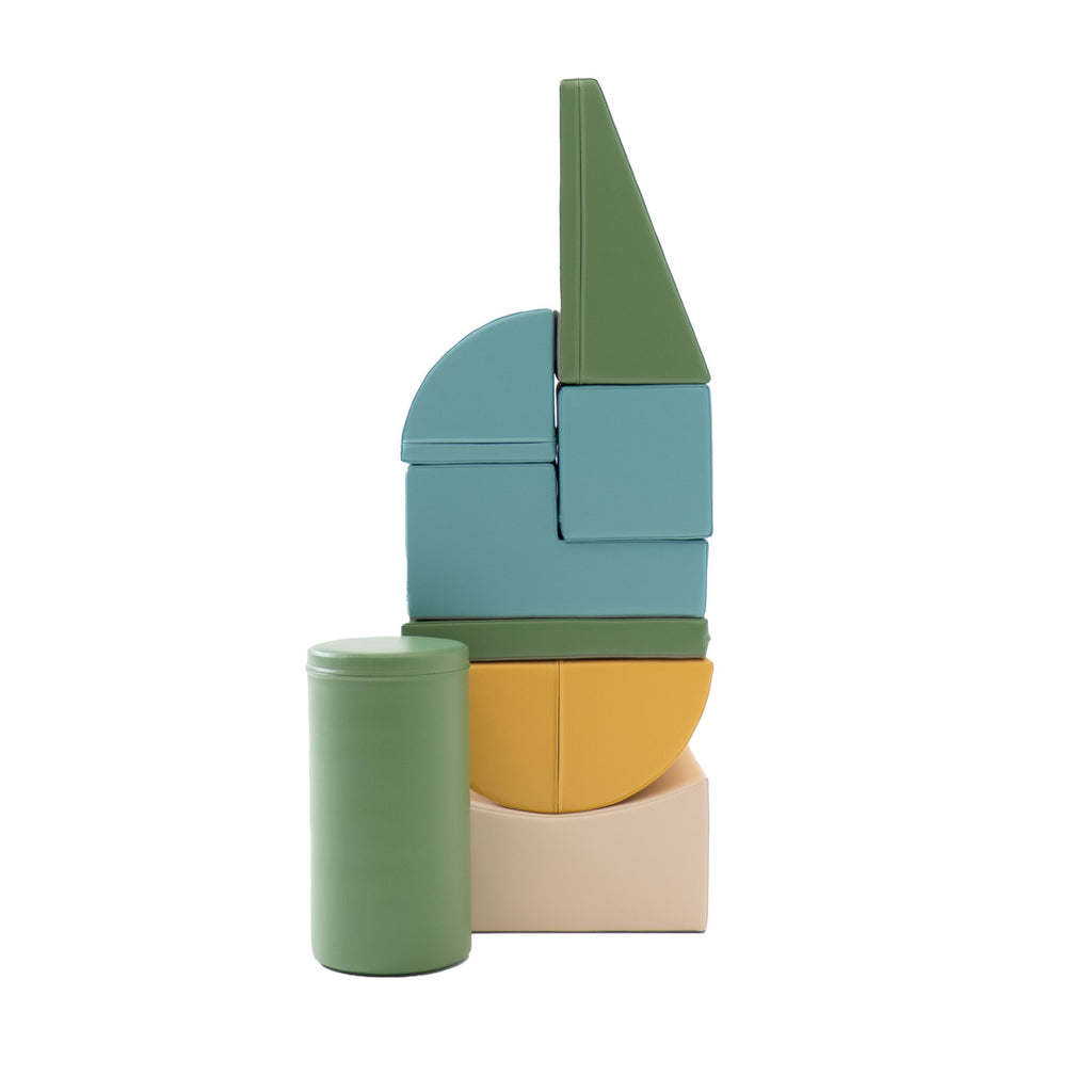 Soft Play 8 Foam Block Set - Pastel Turquoise Adventurer