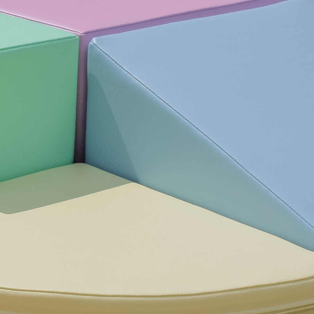 Soft Play 5 Foam Block Set - Light Pastel Corner Climber