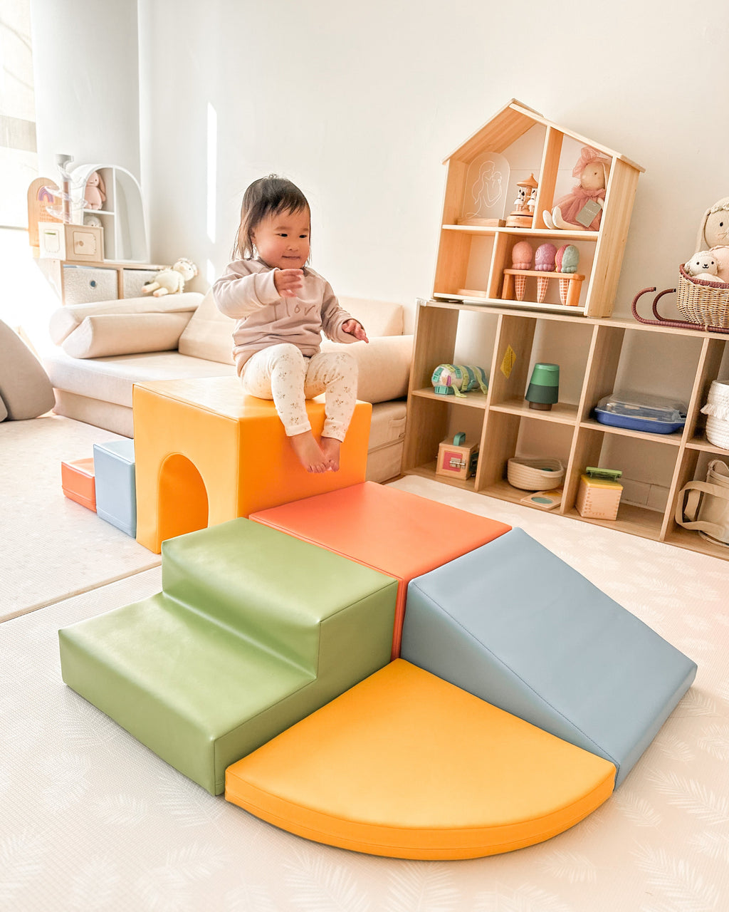 IGLU Baby Gym · Set de juego blando multifuncional · Earth Pastel