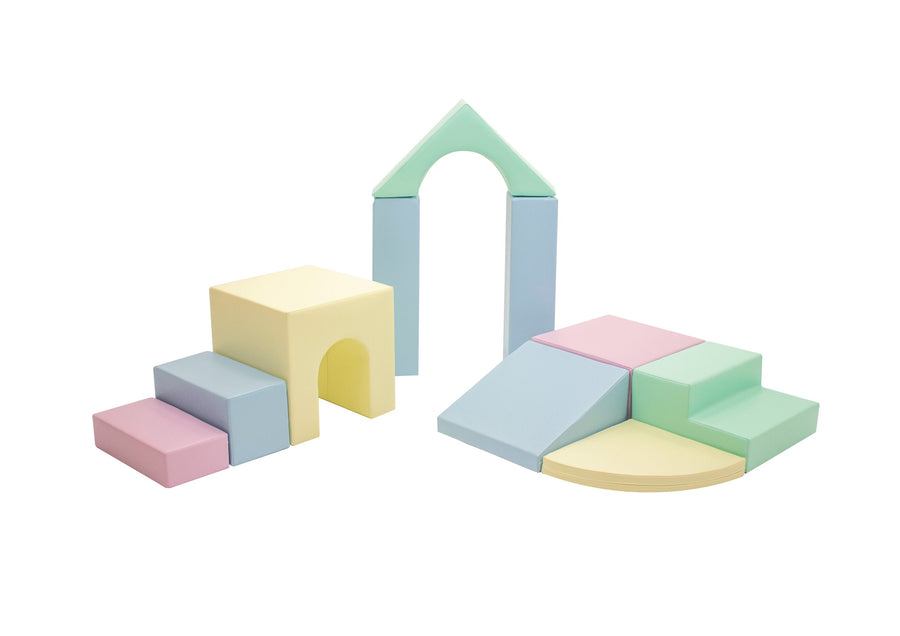 IGLU Creativity · Set de 10 bloques de juego blando · Light Pastel