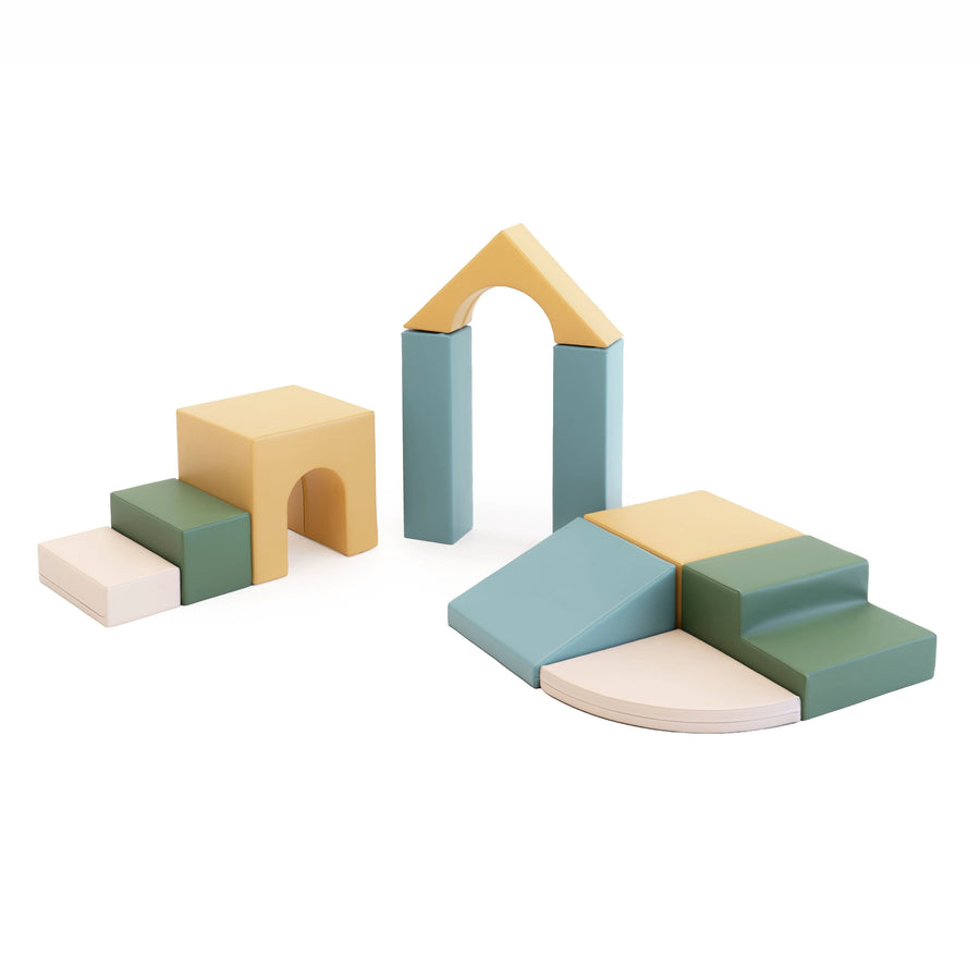 IGLU Creativity · Set de 10 bloques de juego blando · Pastel Sea
