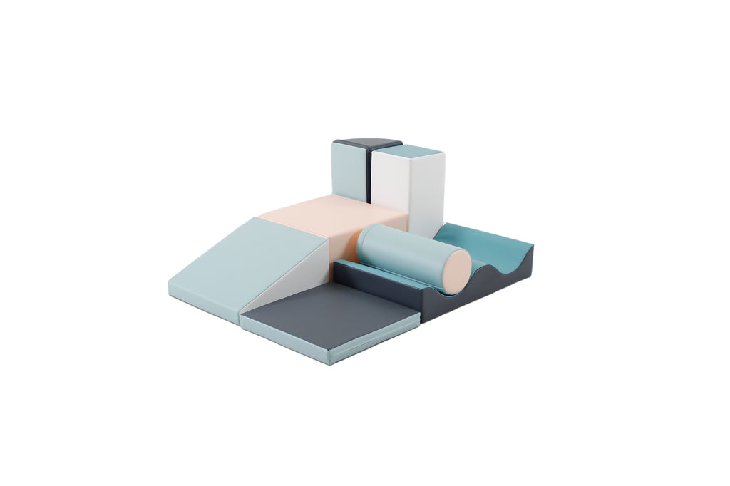 Soft Play 7 Foam Block Set - Light Pastel Discoverer