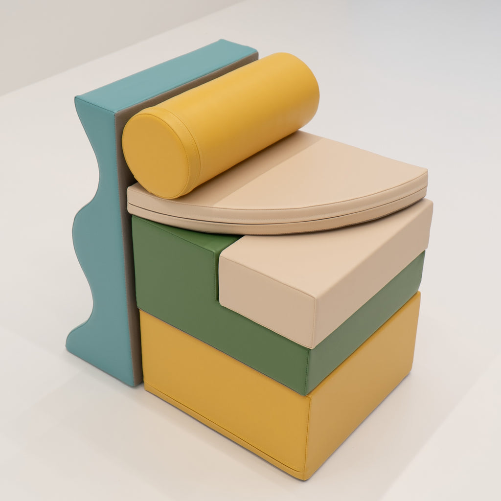 Soft Play 6 Foam Block Set - Pastel Turquoise Explorer