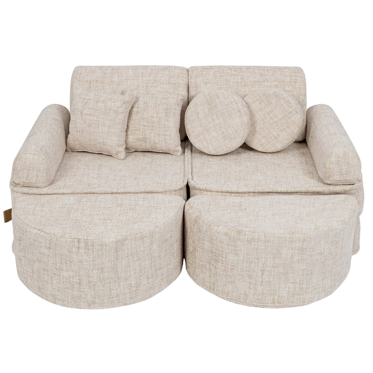SRC:gid://shopify/Product/10777699483995 | Medium Modular Sofa for Kids - Tangle Marshmallow Beige Plus