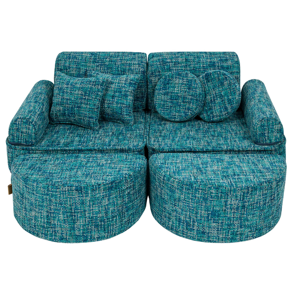 SRC:gid://shopify/Product/10777706496347 | Medium Modular Sofa for Kids - Tangle Lagoon Blue Plus