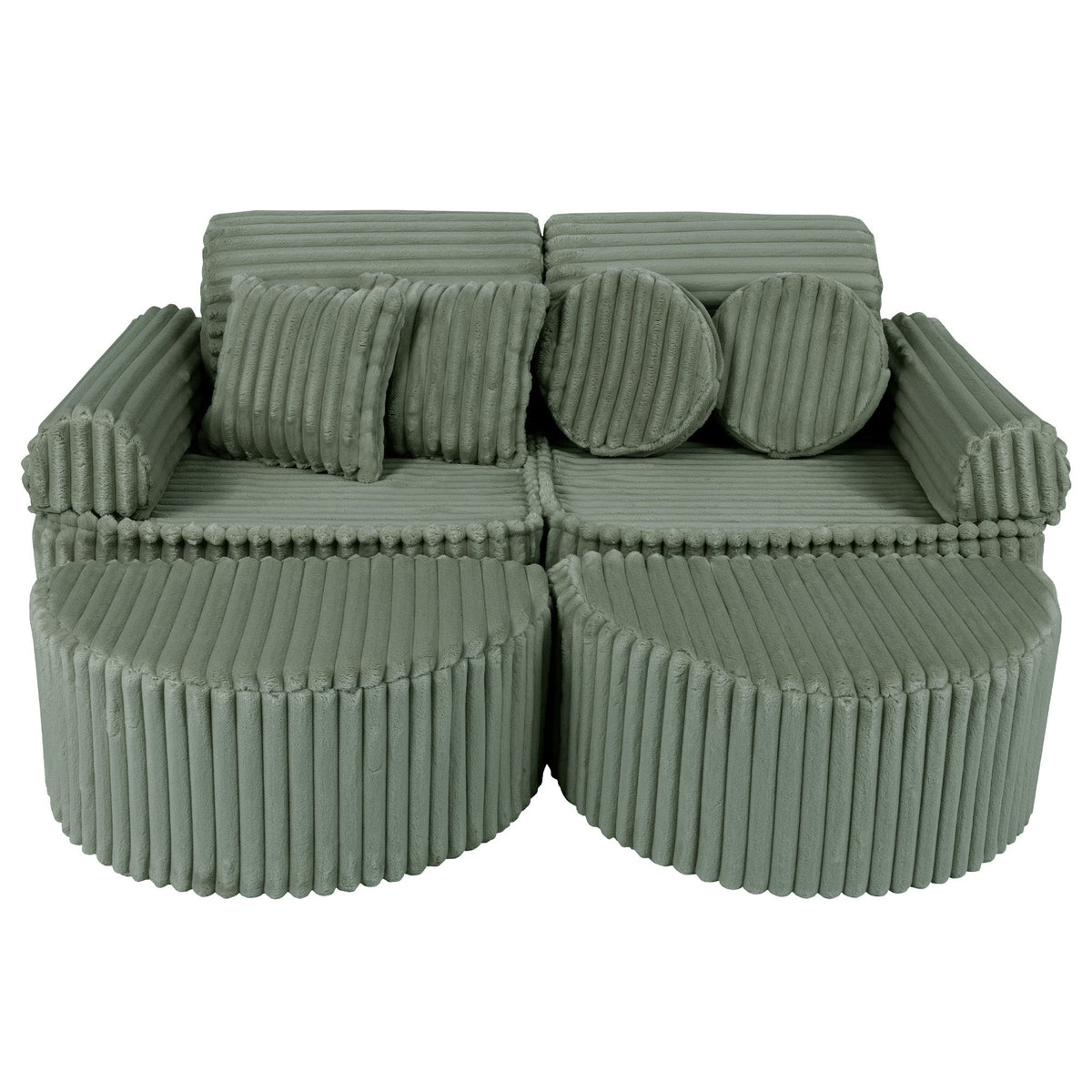 SRC:gid://shopify/Product/10777700893019 | Medium Modular Sofa for Kids - Churros Sage Green Plus