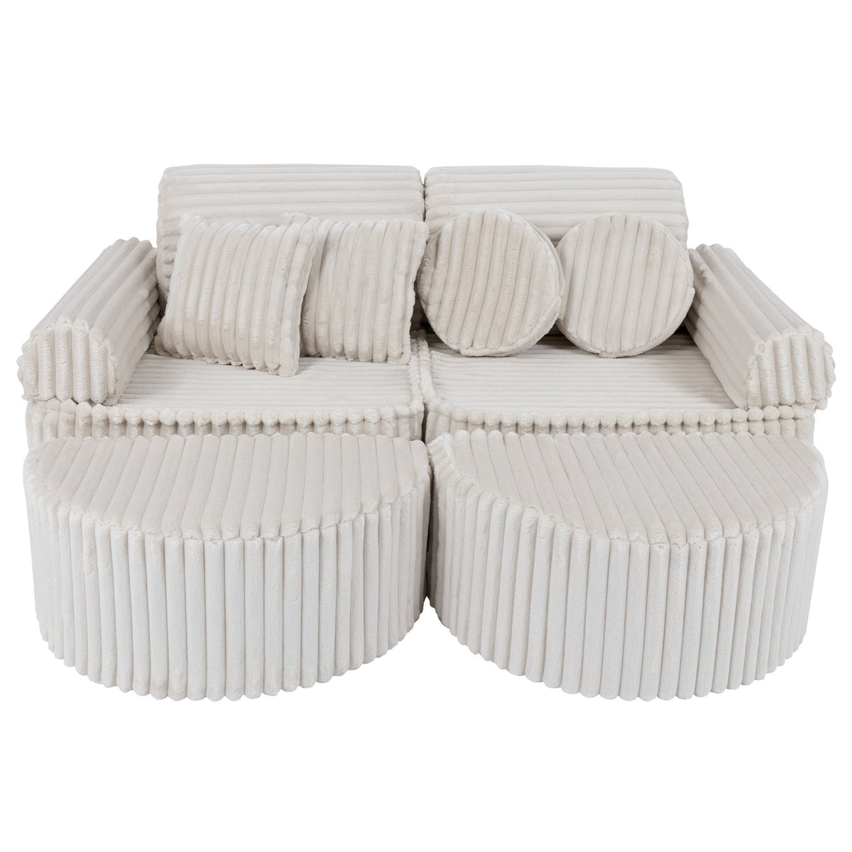 SRC:gid://shopify/Product/10777706463579 | Medium Modular Sofa for Kids - Churros White Plus