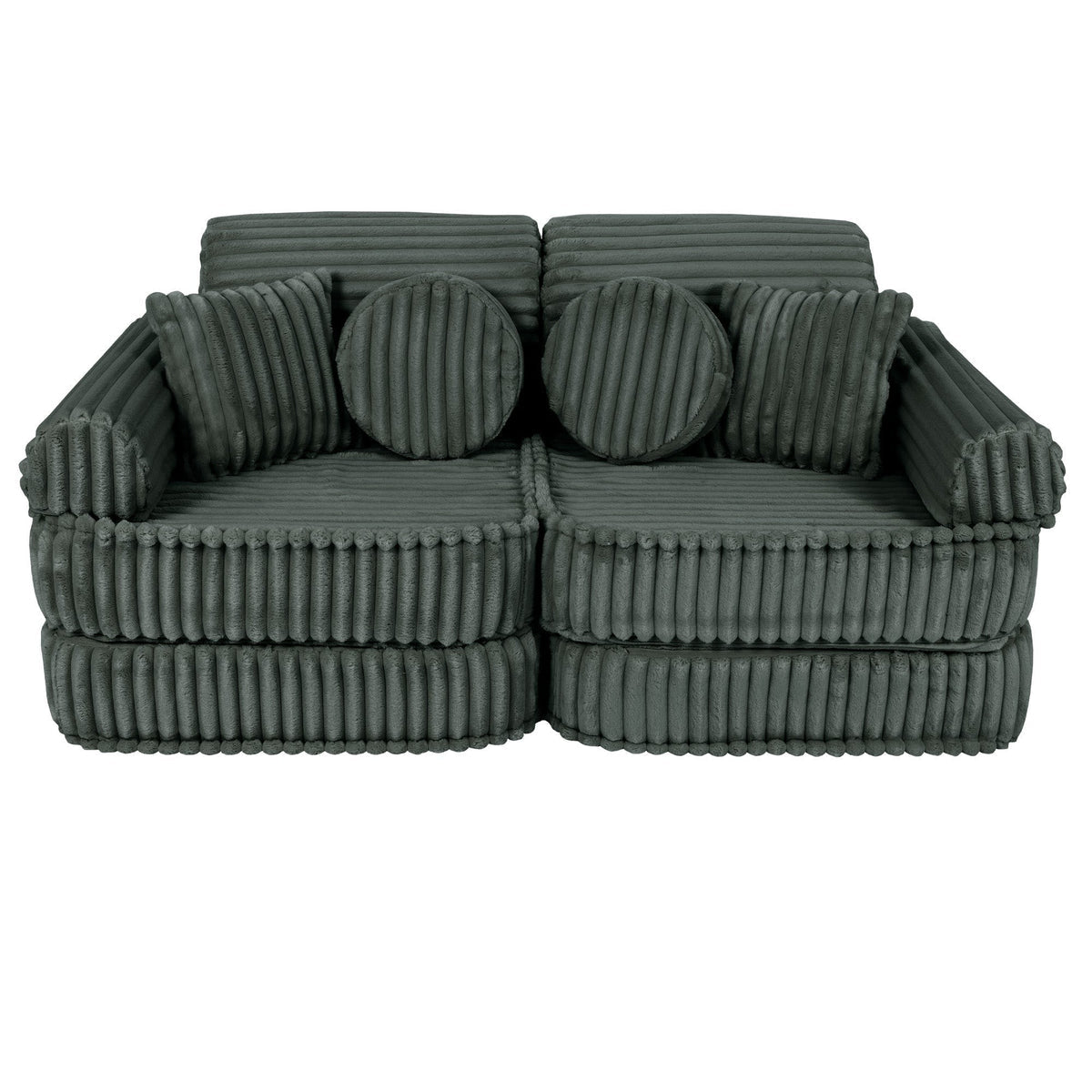 SRC:gid://shopify/Product/10777700401499 | Medium Modular Sofa for Kids - Churros Forest Green