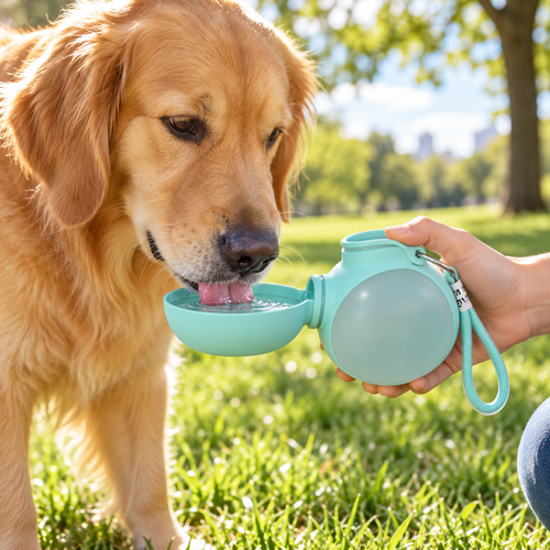 Propuesta visual AquaMove en uso durante un paseo con perro