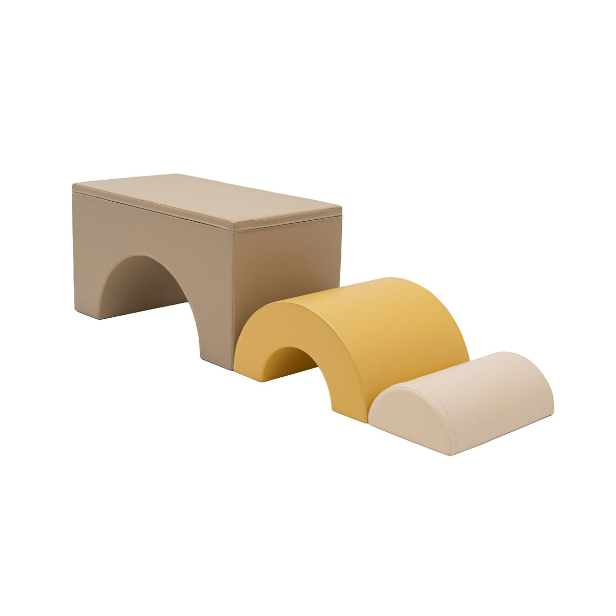 Rainbow Bridge Soft Play Set - Beige & Honey