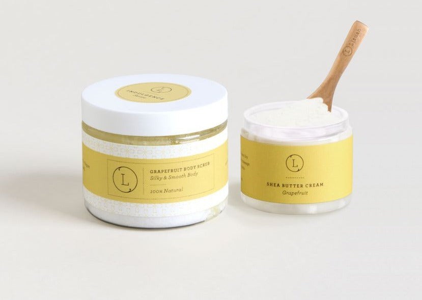 Shea Butter and Body Scrub Reviving Set - Grapefruit