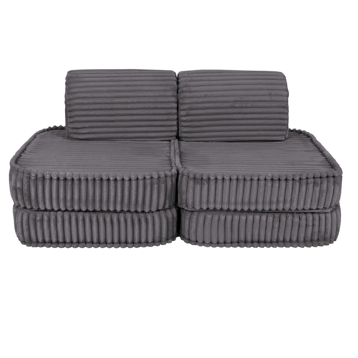 SRC:gid://shopify/Product/10777700270427 | Small Modular Sofa for Kids - Churros Jurassic Grey