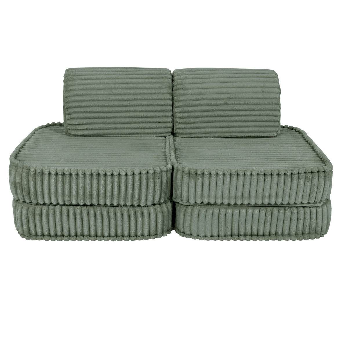SRC:gid://shopify/Product/10777700761947 | Small Modular Sofa for Kids - Churros Sage Green