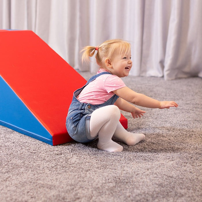 Soft Play Step and Slide Set - Blue and Red