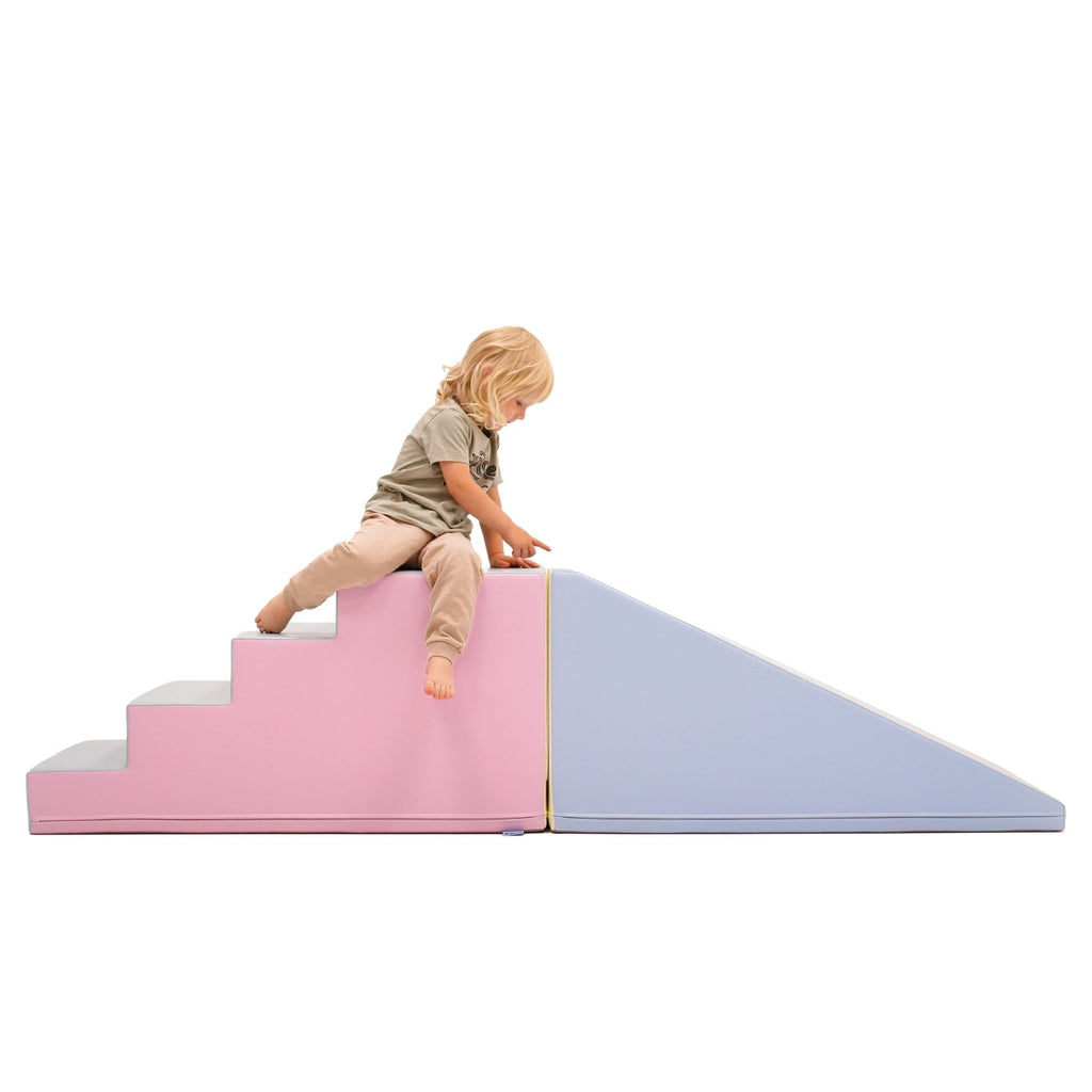 Soft Play Step and Slide Set - Pastel