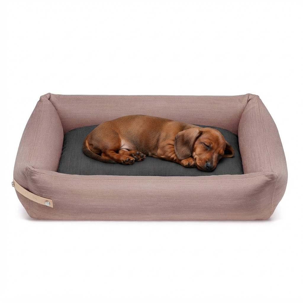 Stokke rosa y gris con perro