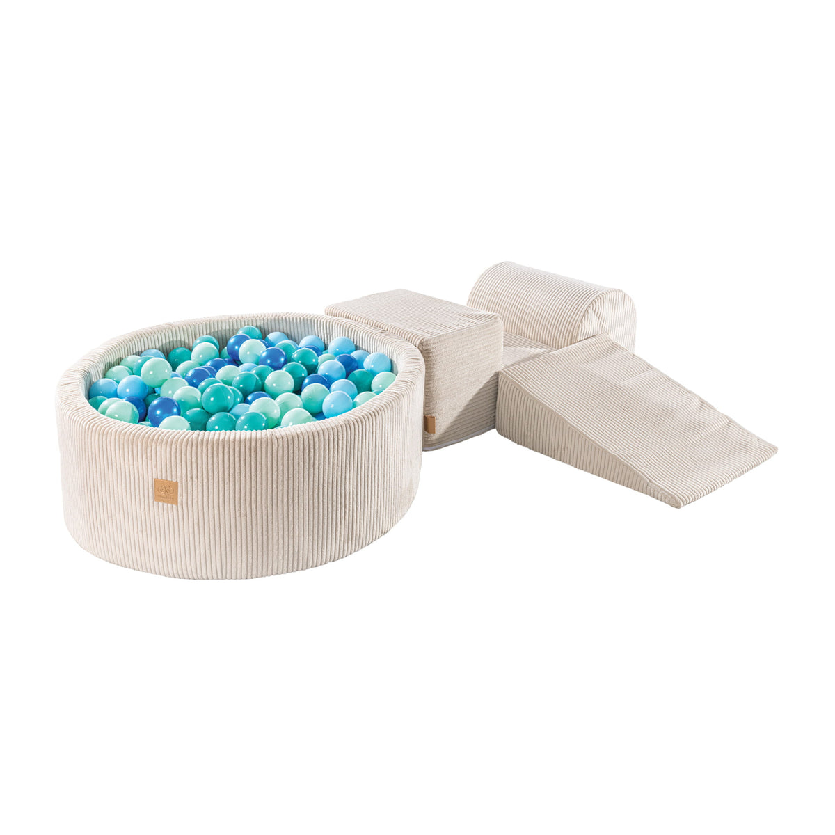 SRC:gid://shopify/Product/10777692897627 | MeowBaby® Playset with Ball Pit - Ecru & Blue