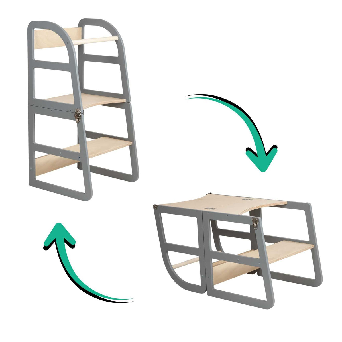 Transformable Kitchen Tower - Sleekstep and High Chair Combo