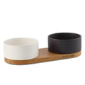 Vuku Ceramic Double Buffet - Black & White
